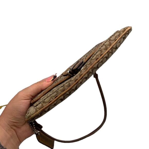 COACH Brown Wristlet - Picture 3 of 11